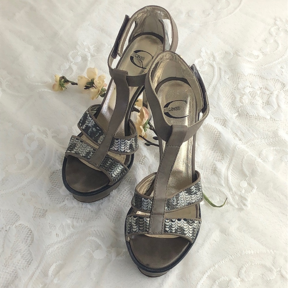 Just Cavalli Platform Leather Heels